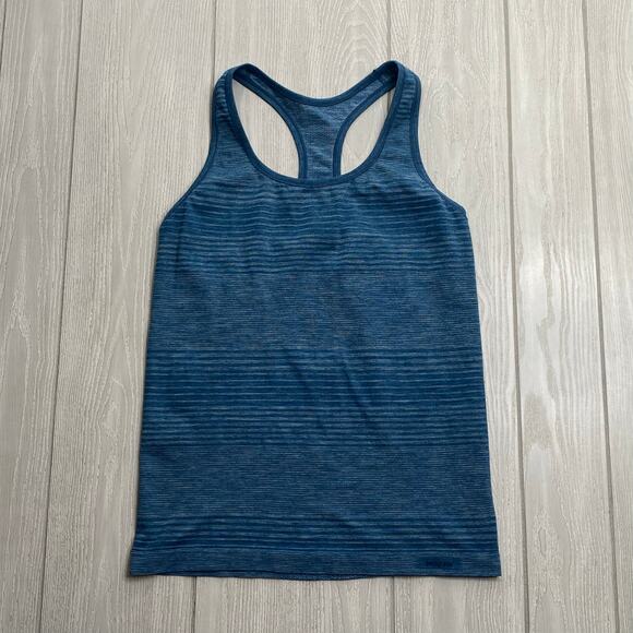 Patagonia Women's Gatewood Racerback Blue Stripe Tank Top Size Small - Picture 2 of 7